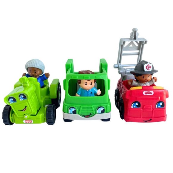 Fisher-Price Little People Vehicles & Miscellaneous Figures, Firetruck, Tractor - Picture 1 of 8